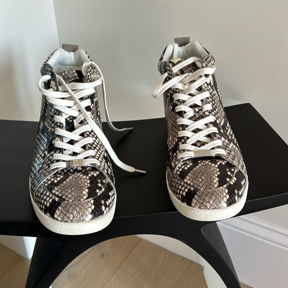 If you like animal prints, these sneakers are great  Paige  very gently worn
